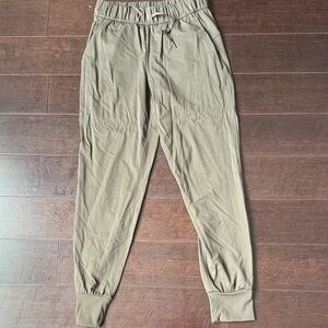 Olive Green Women's Jogger Pants - Lightweight Comfort